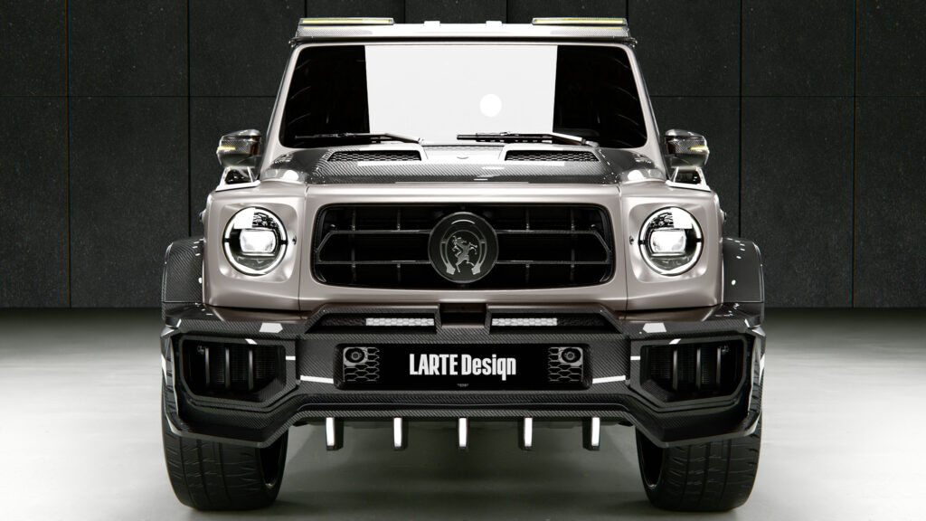 Larte Design widebody Mercedes G-Class with carbon fiber body kit and illuminated bumper strakes (Photo credit: Larte Design)