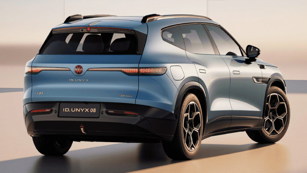 Volkswagen ID. Unyx 08 co-developed with Xpeng, representing the automaker's tech licensing ambitions (Photo credit: Xpeng, VW)